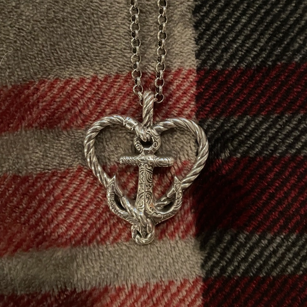 Brighton heart necklace with anchor.